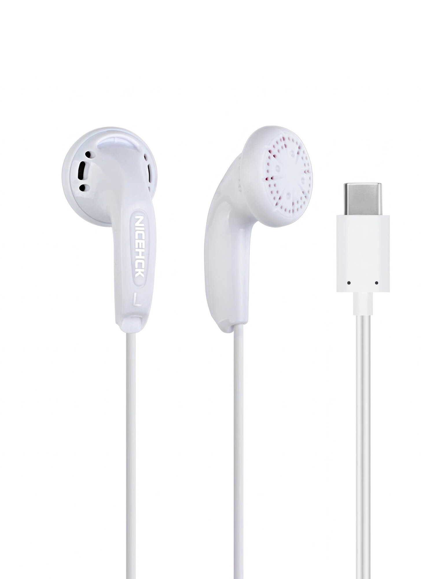 Проводные наушники вкладыши NiceHCK MX500, USB Type-C, белый