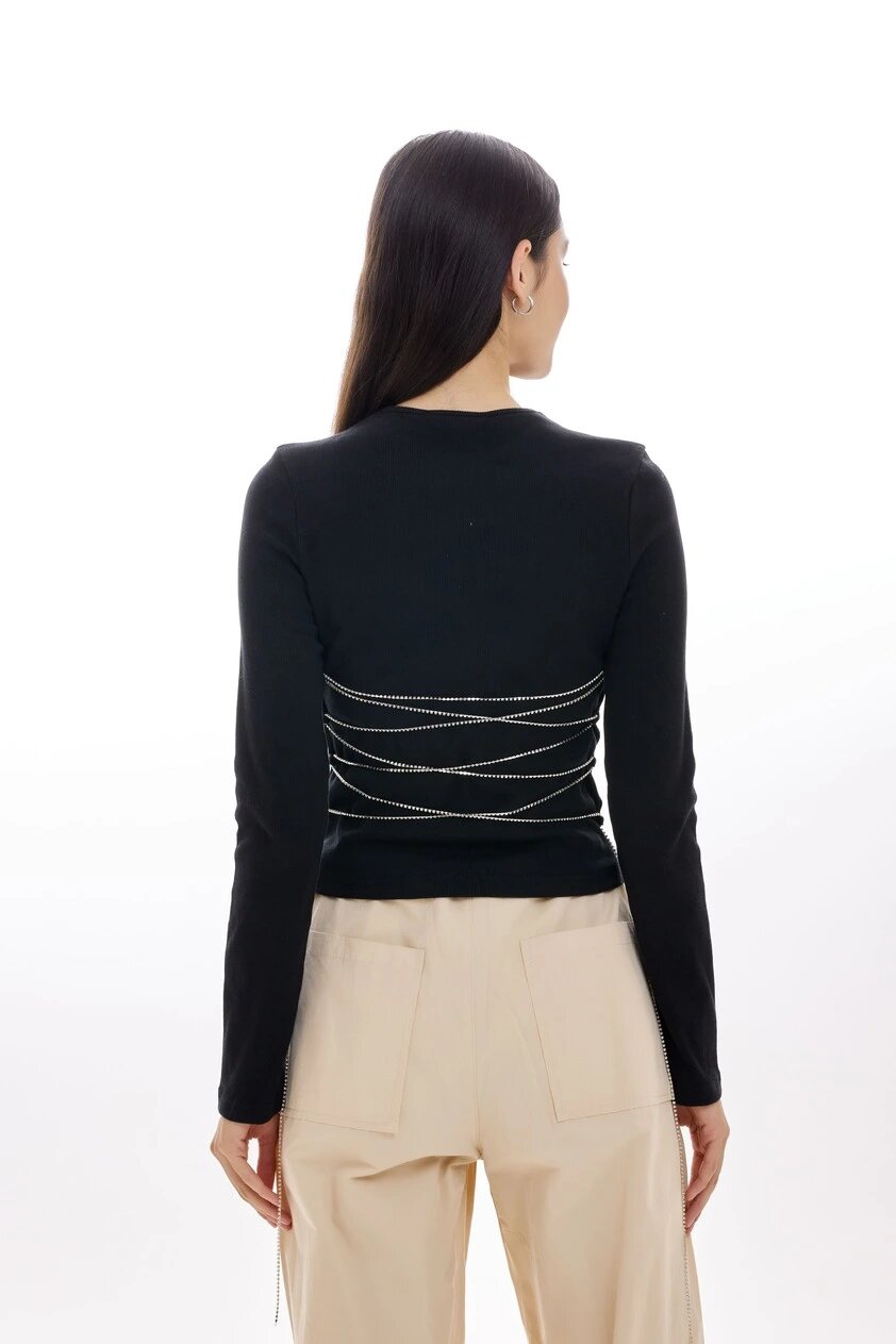 Лонгслив Selfie, размер L, , черный — фото 1