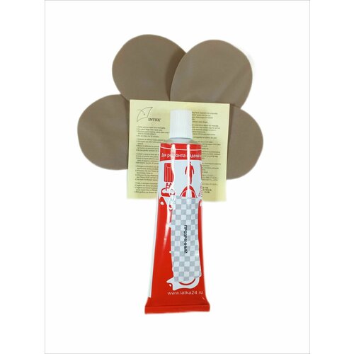 Набор для ремонта надувных матрасов Бежевый овал 5х6см