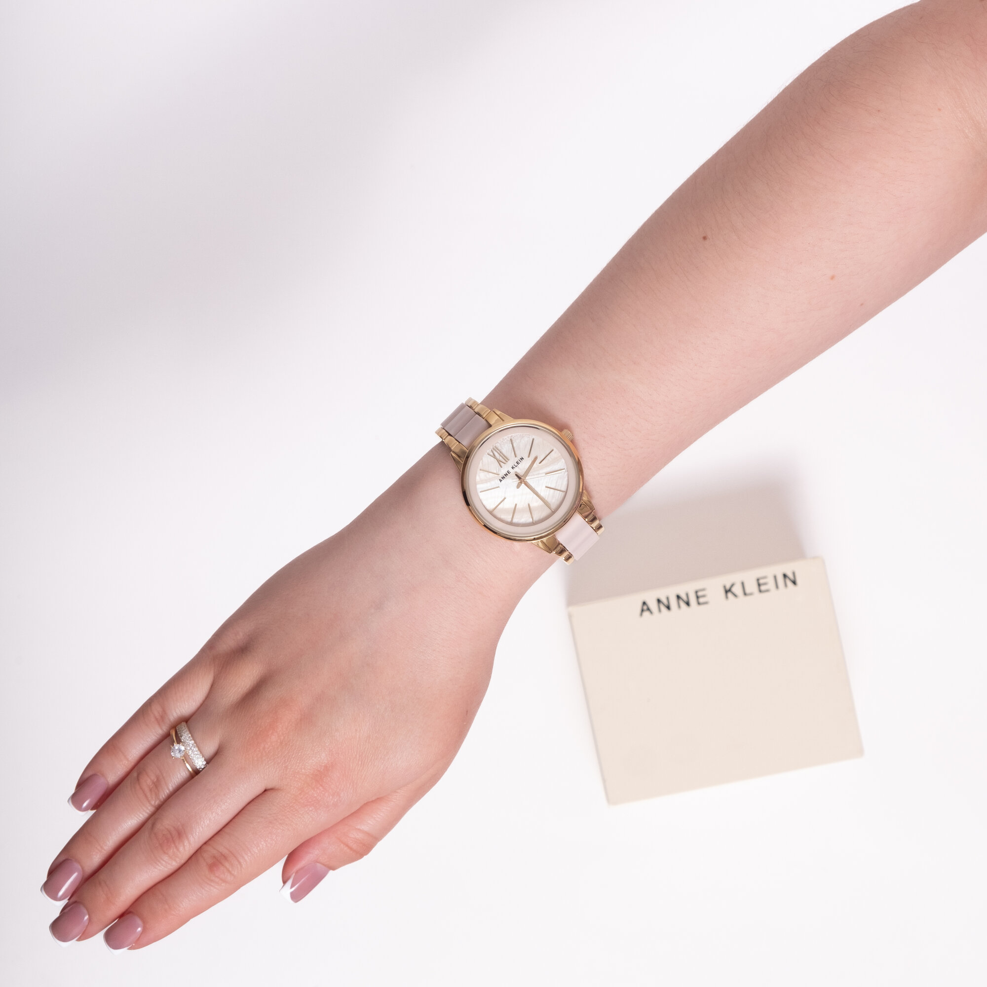 Наручные часы ANNE KLEIN, золотой, розовый — фото 1