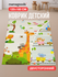 Детский коврик для ползания складной двухсторонний игровой термок...