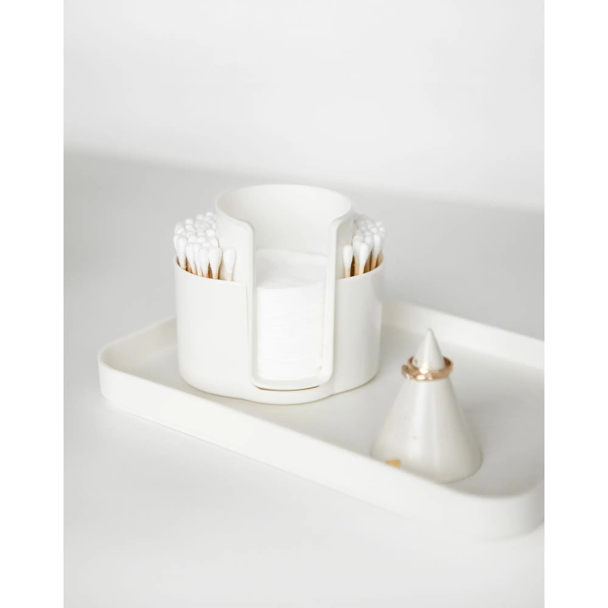 Контейнер для ватных дисков и палочек Berossi Zoy цвет слоновая кость