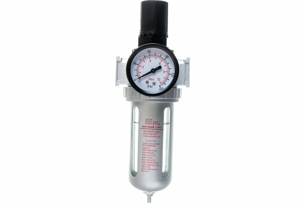 Фильтр-влагоотделитель Pegas pneumatic (4507) AFR804 с регулятором давления 1/2"