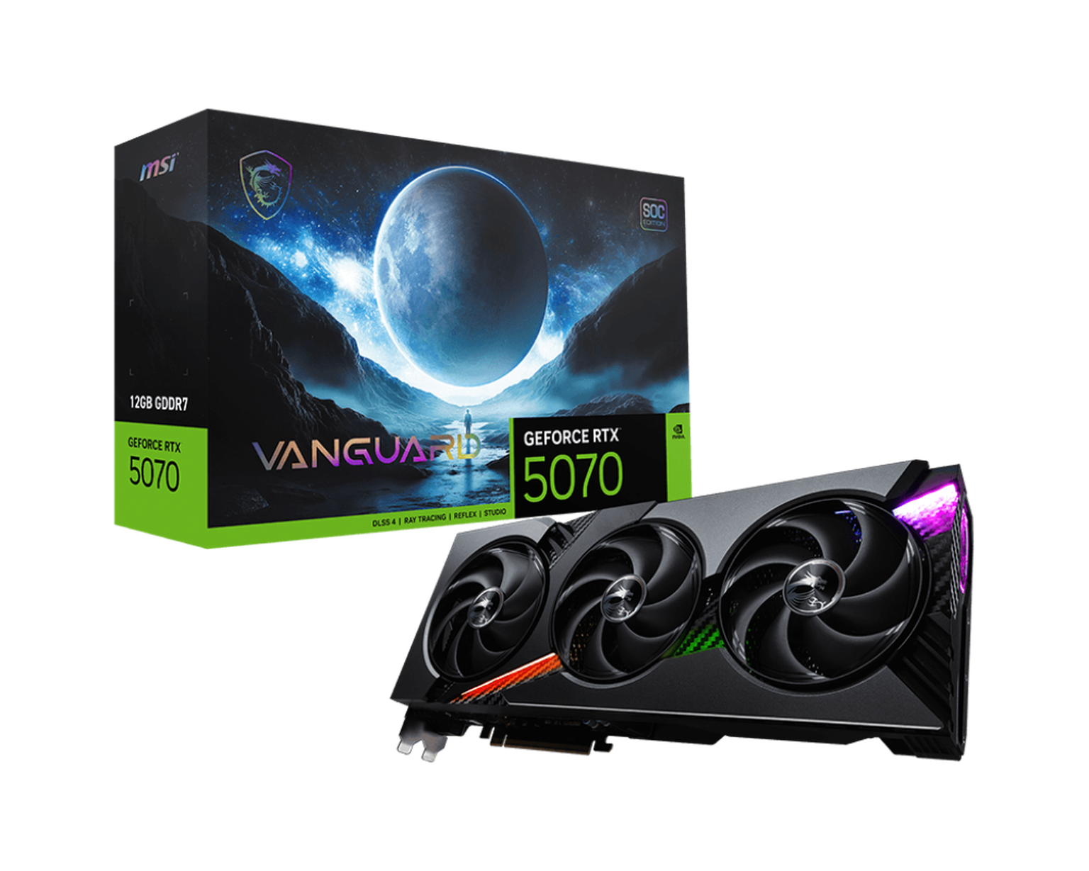 Видеокарта MSI GeForce RTX 5070 VANGUARD SOC 12GB (G5070-12VGS)