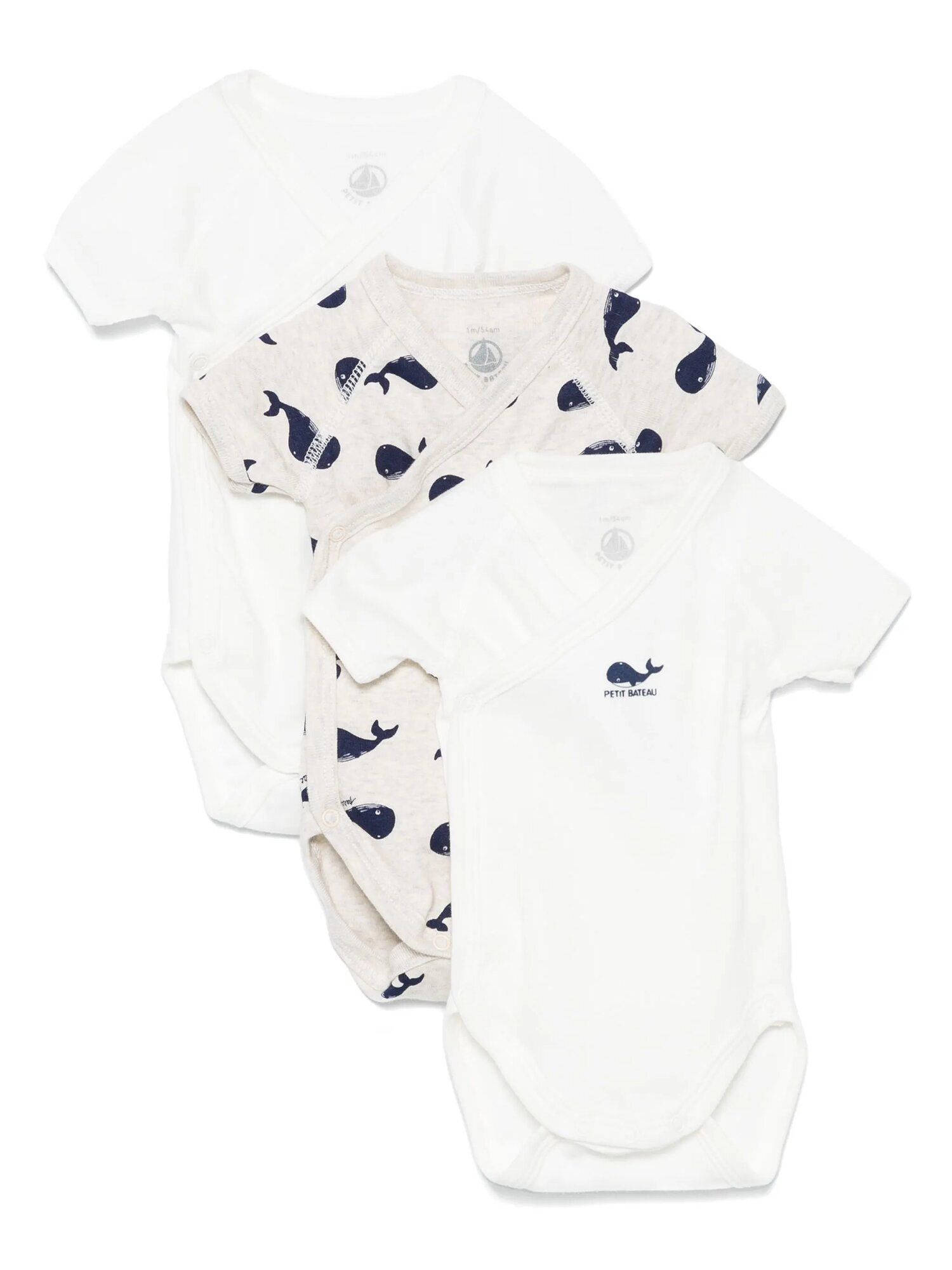 Комбинезон Petit Bateau, размер 3 мес, белый