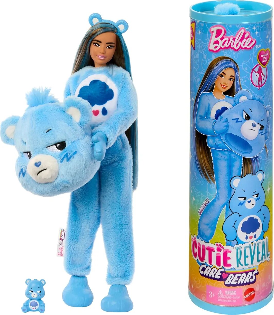 Кукла Barbie Mattel "CARE BEARS", модельная, в костюме мишки, с аксессуарами