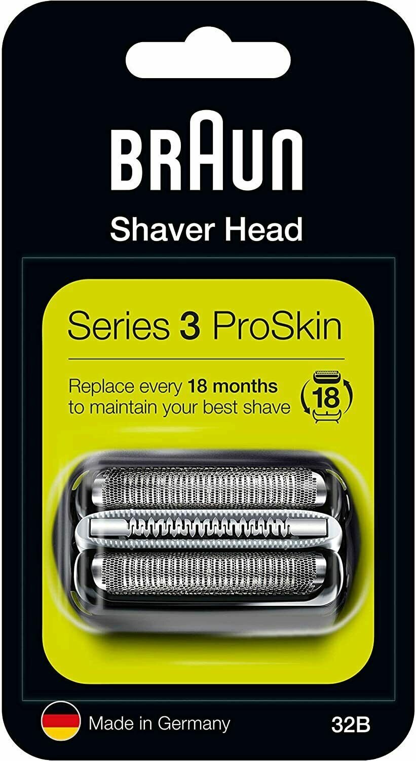 Сетка и режущий блок 32B для электробритв Braun Series 3, нержавеющая сталь,