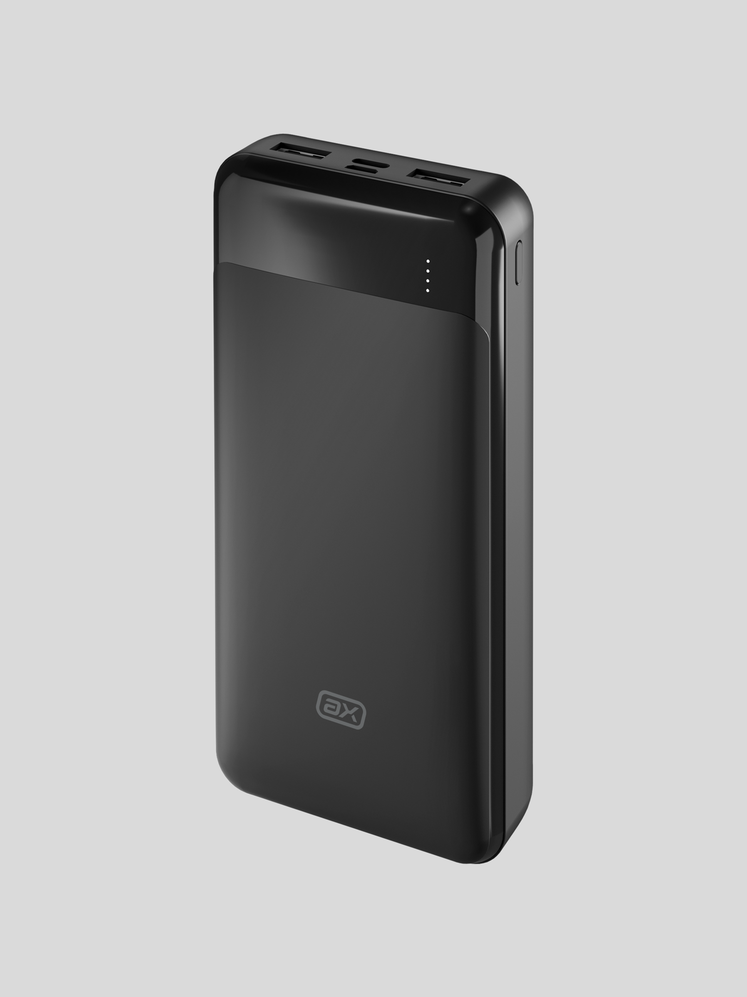 Внешний аккумулятор Type-C, 2xUSB, MicroUSB 20000 мА-ч, 10Вт, черный, AXXA 3458