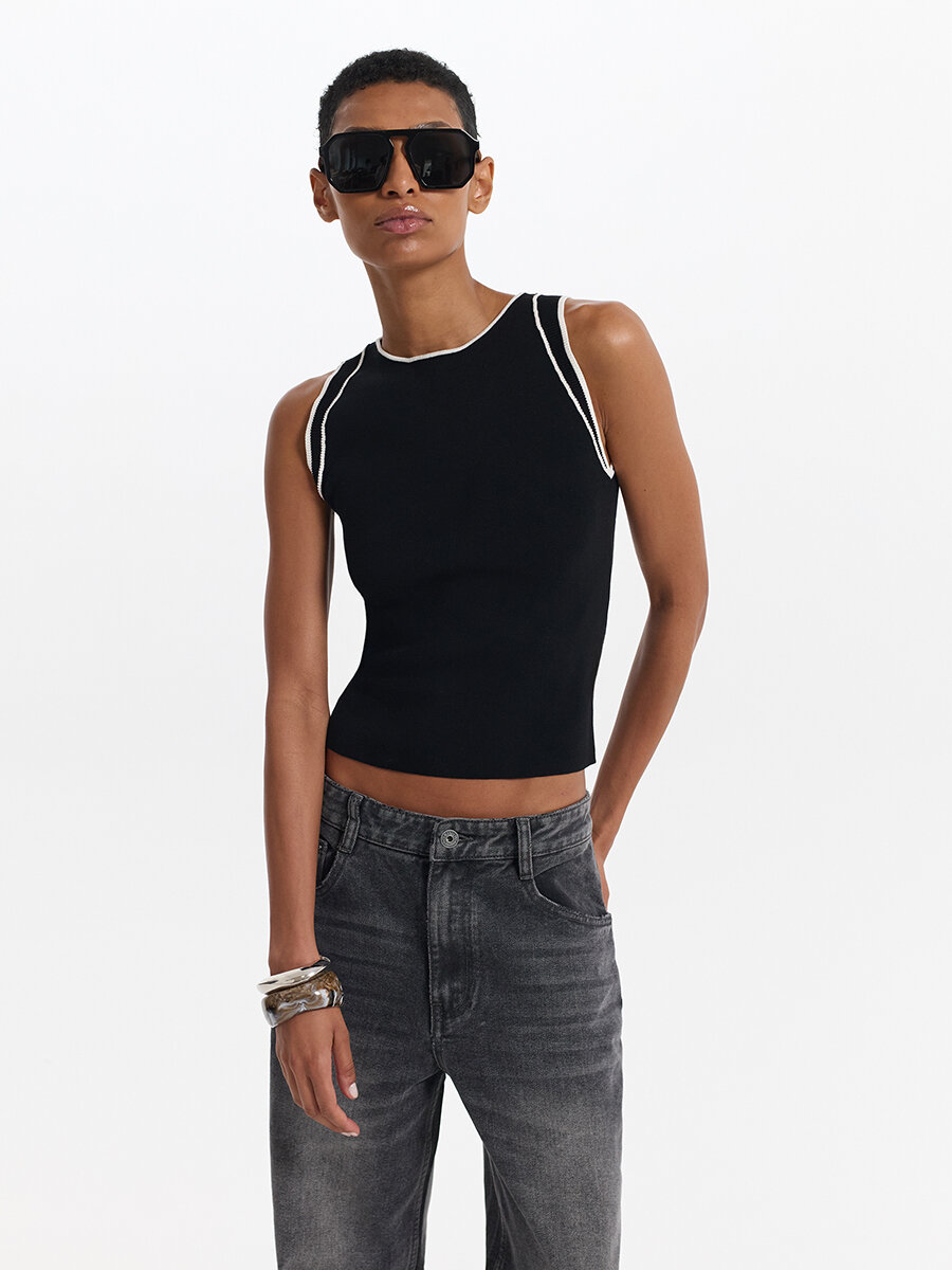 Топ LOVE REPUBLIC, размер S, черный