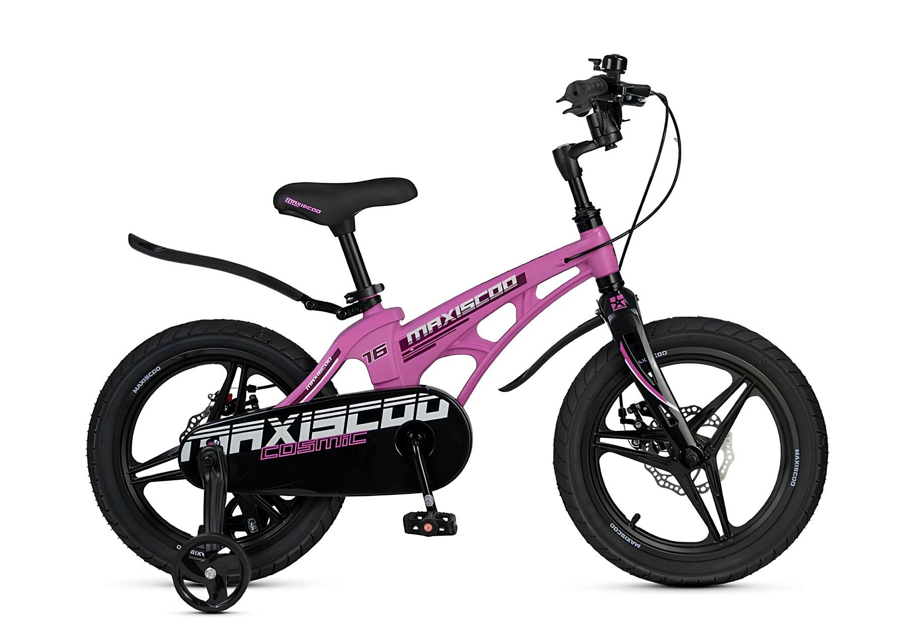 Велосипед детский Maxiscoo COSMIC Deluxe 16' Розовый Матовый (2025) MSC-C1643D (Рост 100-120 см)