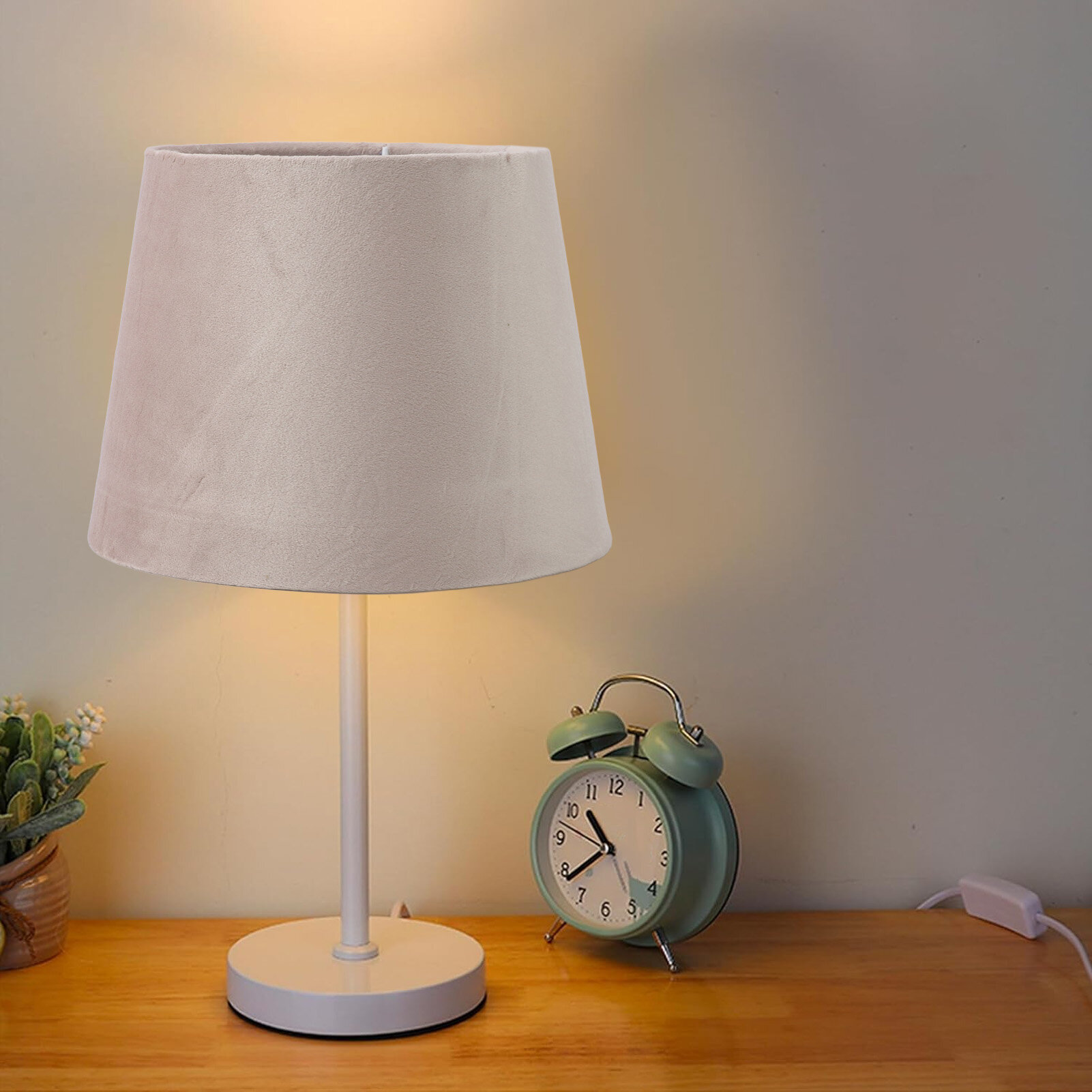 Маленький абажур из ткани для настольного напольного светильника E27 E14 двойного назначения ручная работа конический абажур бежевого цвета