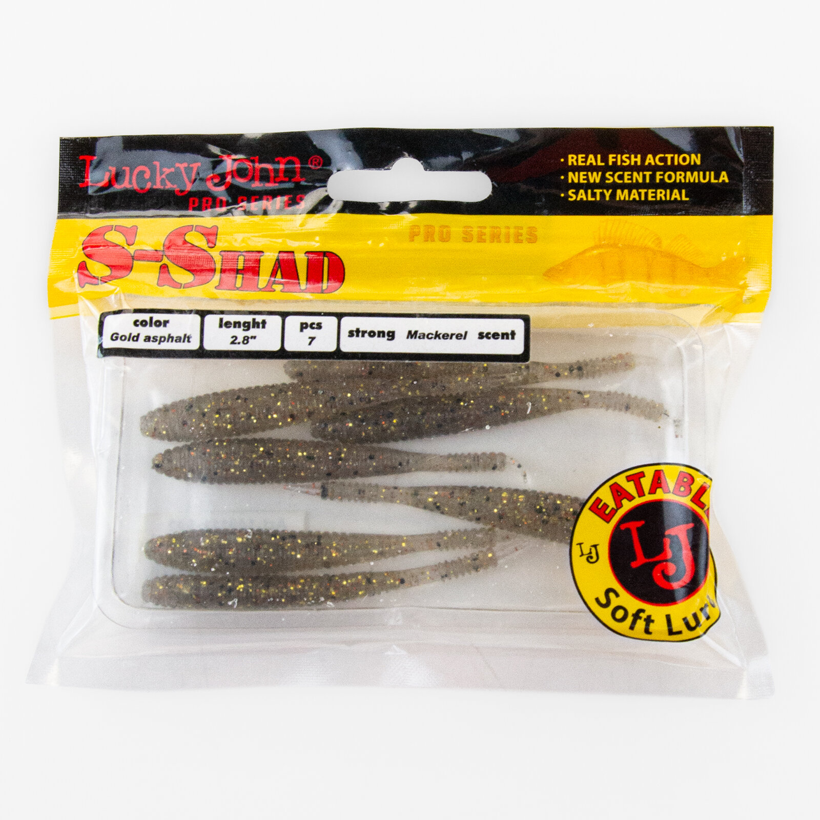 Черви Lucky John S-Shad 71 (2.8"/71мм/1.65гр) / набор 7 штук