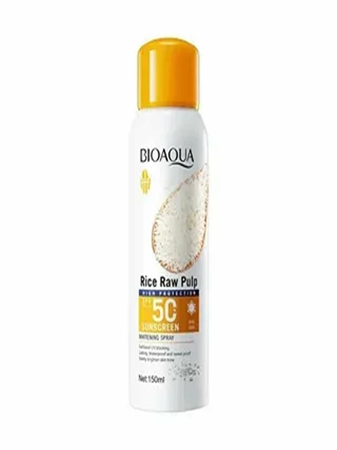 Bioaqua Rice RAW Pulp plain Face Spray отбеливающий защитный спрей для лица и тела, 150 мл