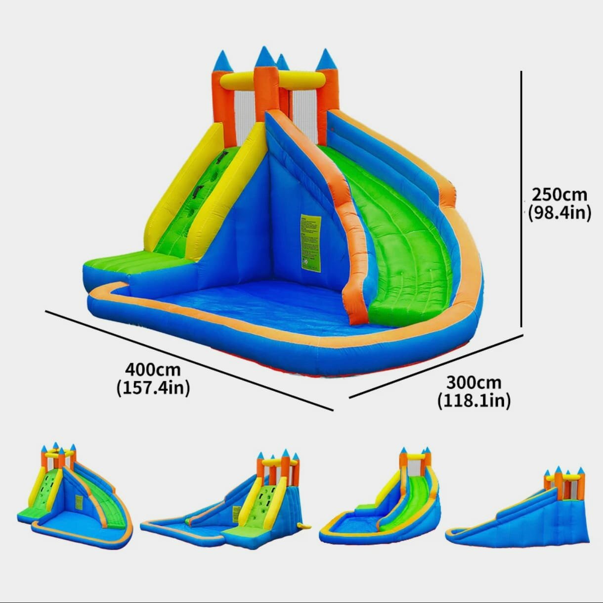 Водный надувной замок - батут Dr. Dolphin 400*300*255 см.