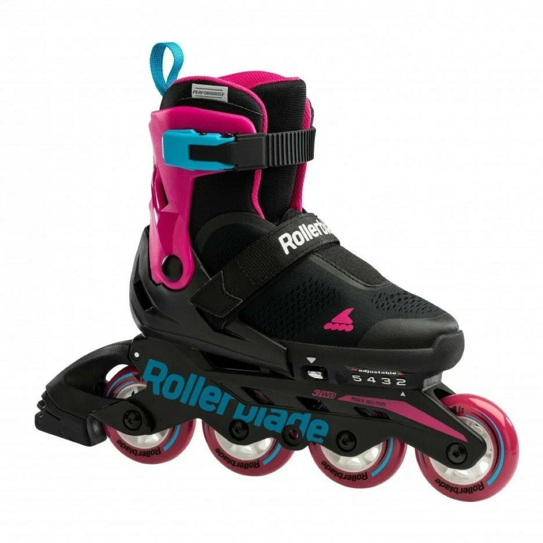 Детские раздвижные ролики Rollerblade Microblade Free - Black/Pink р. 33-36.5