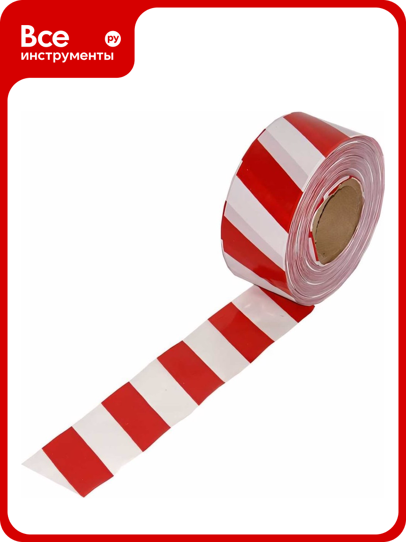 Оградительная лента Протэкт Эконом 500 п  м 75мм  Бело красная ЛО 500 75 Э б кр