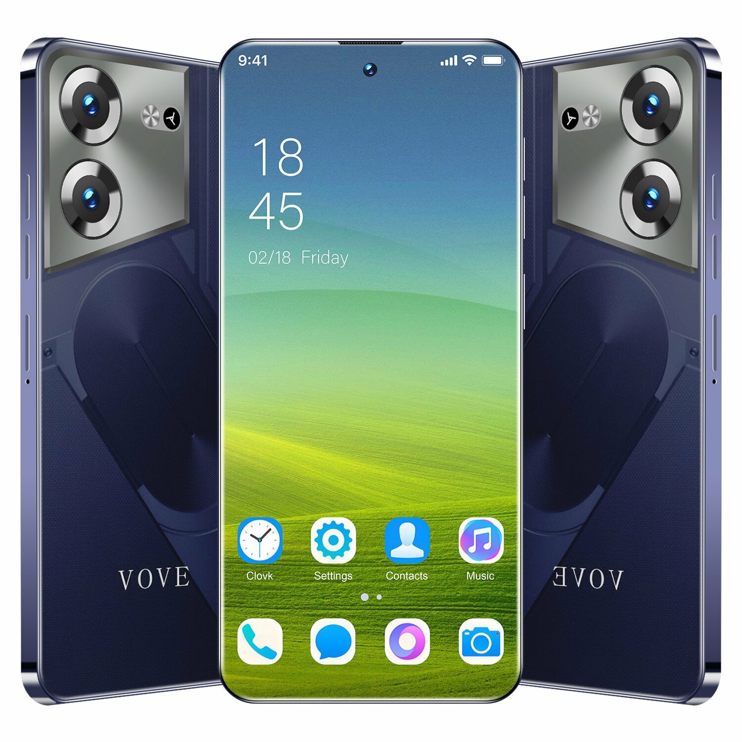 Смартфон Pova5 Pro, 50MP, 6,78", 16GB/512GB, 3G/ 4G/5G, Выбор для студентов， синий+ наушники