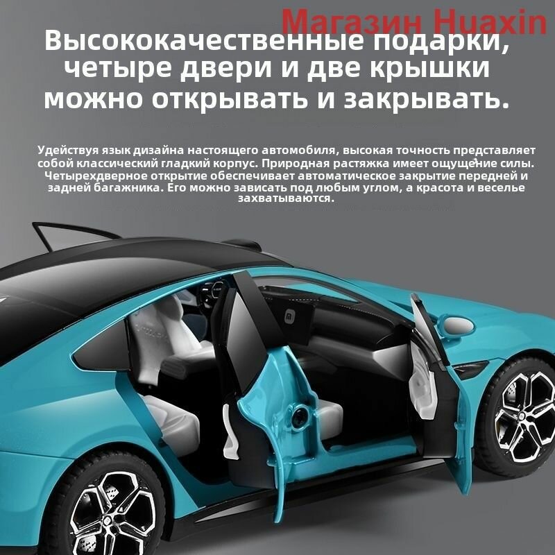 Игрушечные Машинки Xiaomi Машинка металлическая инерционная музыкальная модель XIAOMI SU7 Масштаб 1:24 Ксиоми