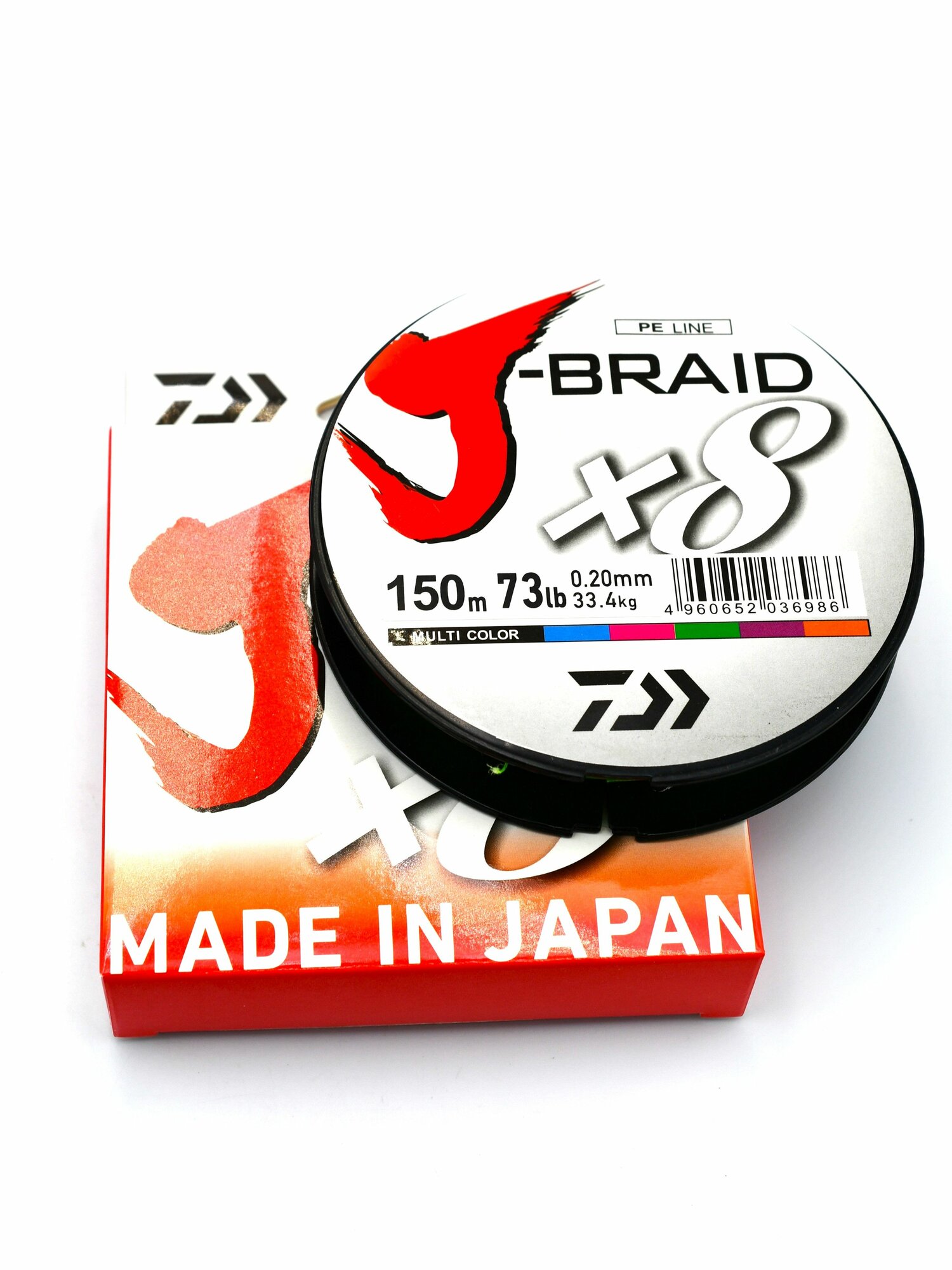 Шнур плетеный Daiwa J-Braid x-8 0.20мм мультиколор