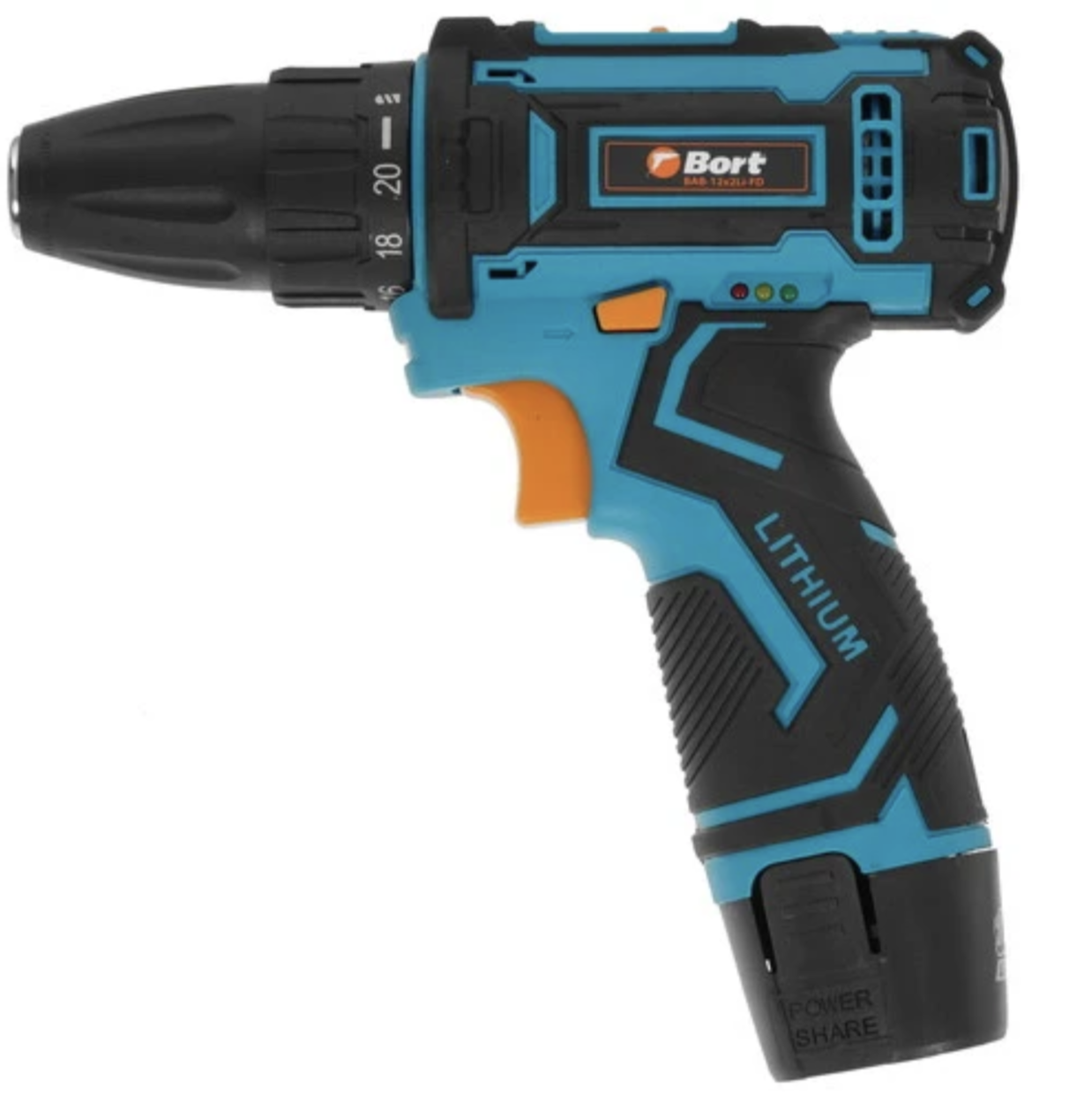 Дрель-шуруповерт аккумуляторная BORT 12V BAB-12X2LI-FD 93413151