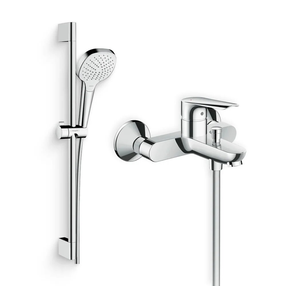 Душевой комплект Смеситель Hansgrohe Logis E 71403000 / Гарнитур Croma Select E Vario 26582400
