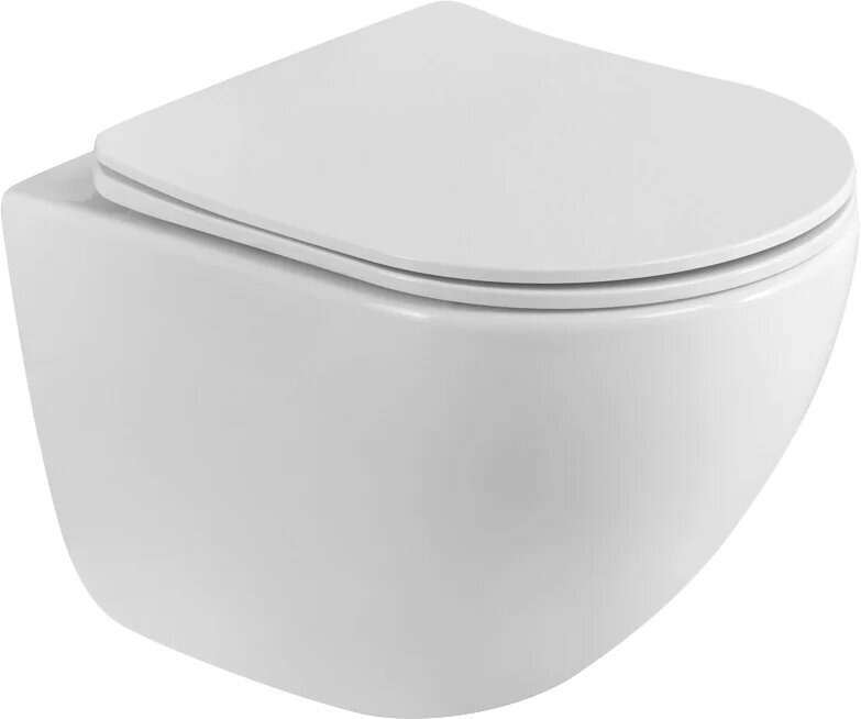 Унитаз подвесной BelBagno Libero BB11051CH-TOR/SC с микролифтом безободковый без бачка фарфоровый антивсплеск белый овальный