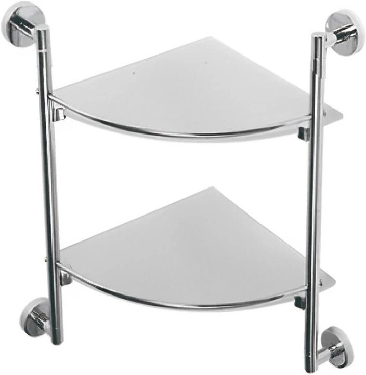 Полка стеклянная D-Lin D262100 248x248 см угловая двойная хром