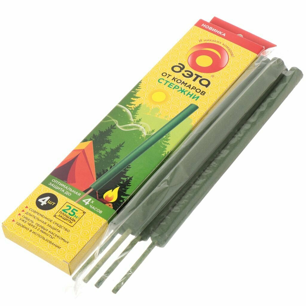 Репеллент от комаров летающих насекомых стержень Дэта 4 шт