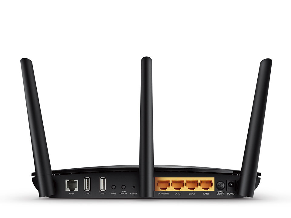 Модем-роутер TP-Link Archer D7, ADSL2+, Wi-Fi AC1750, 3 антенны, VPN Server — фото 1
