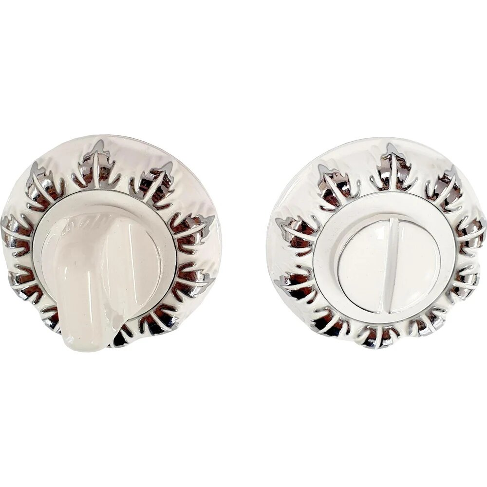 Ренц Завертка к ручкам супер белый/хром блестящий INBK 10 SW/CP