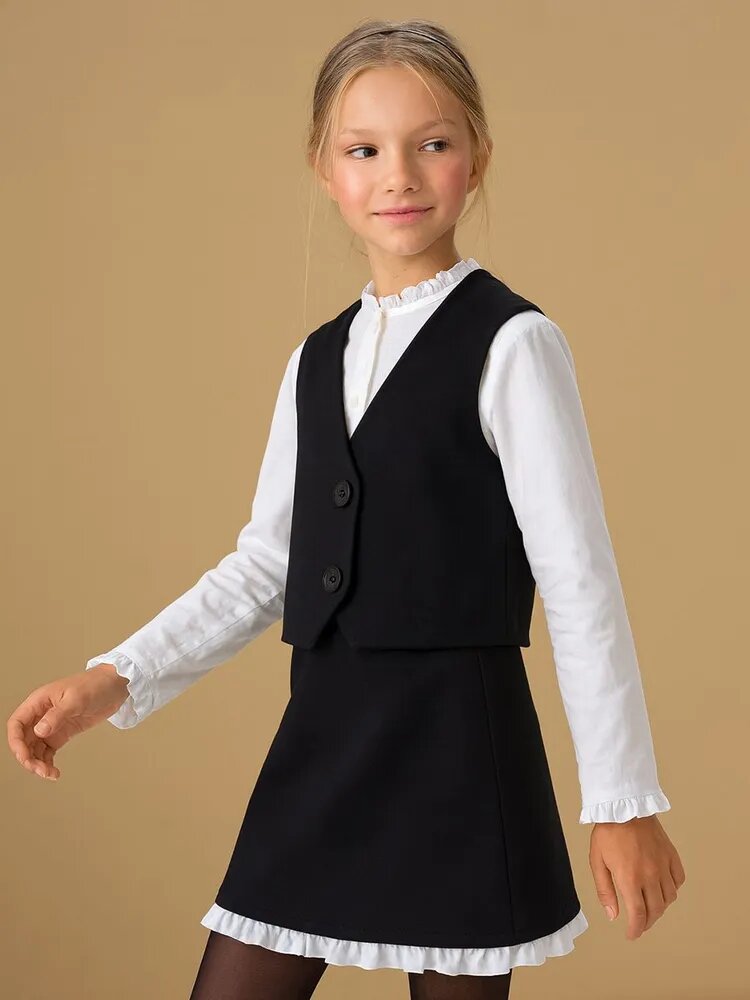 Школьный пиджак MARK FORMELLE, размер 158-164, черный