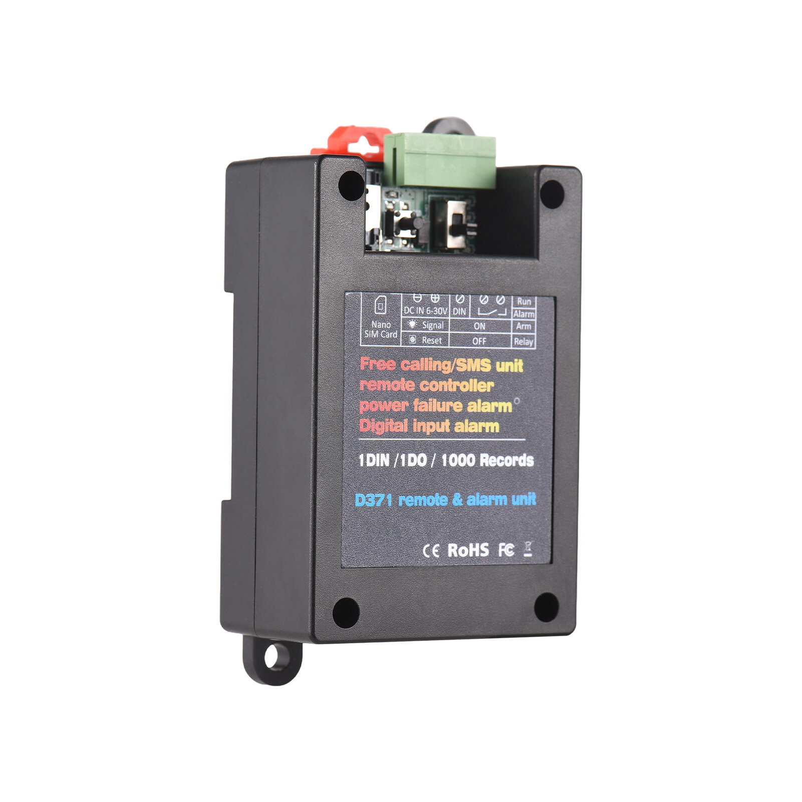 GSM реле для открывания ворот пульт дистанционного управления 2G телефонный звонок SMS отключение питания выключатель сигнализации входная сигнализация для заборов жалюзи гаражных ворот со слотом для SIM-карты постоянный ток от 9 В до 36 В