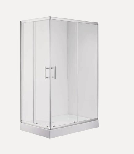 Изображение товара Душевой уголок Olive'S Mino с поддоном, стеклянный, 118x78, прямоугольный, с низким поддоном, раздвижной