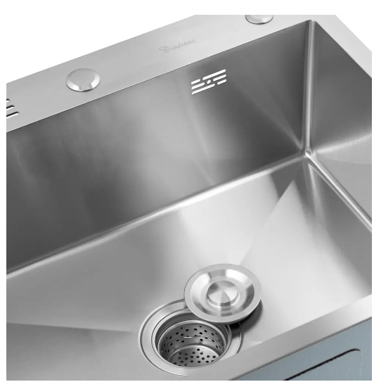 Кухонная мойка Diadonna, нержавеющая сталь, сатиновое покрытие, глянцевая, 60x50 см — фото 1