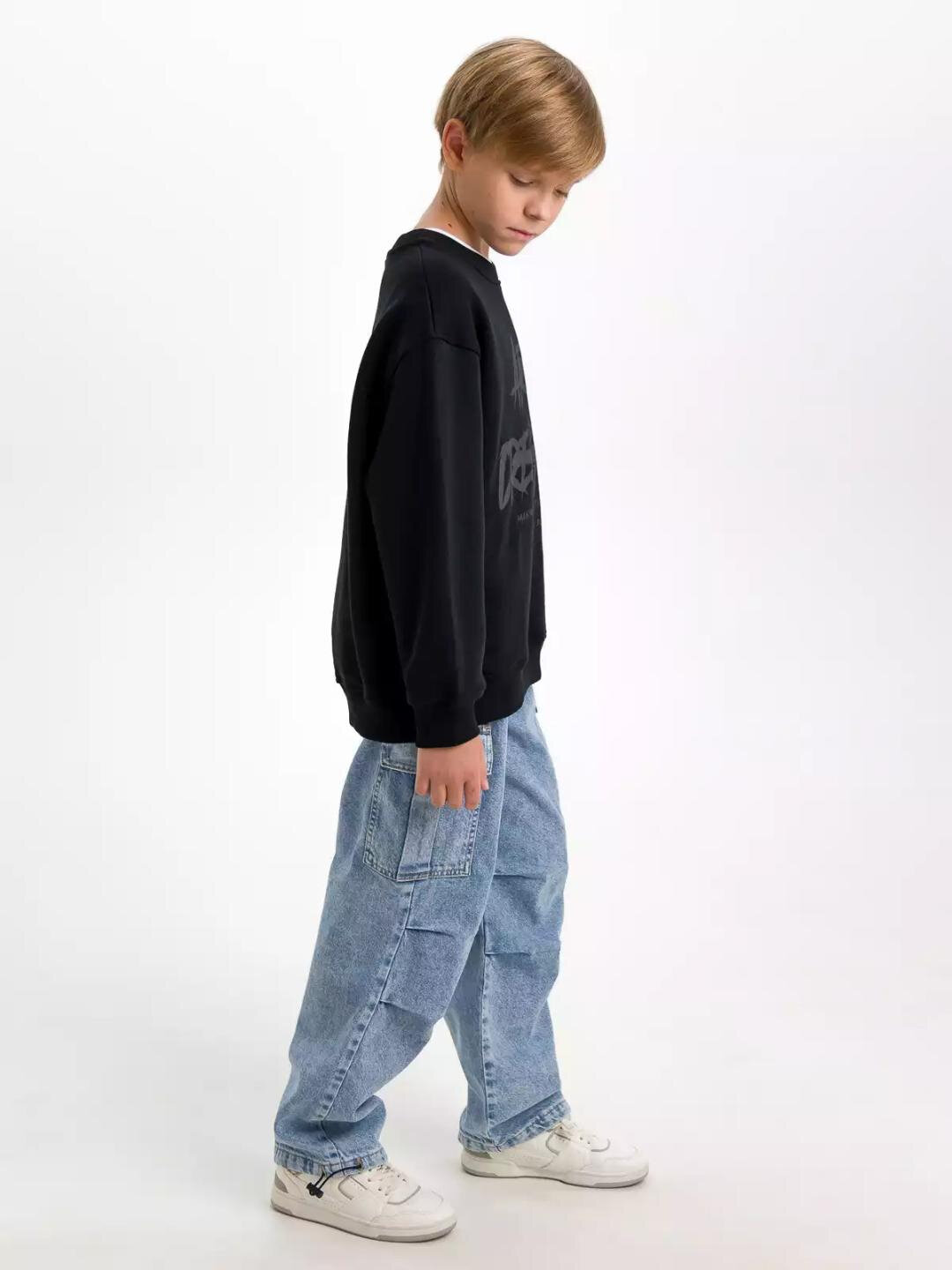 Толстовка neo, размер 158, черный/серый — фото 1