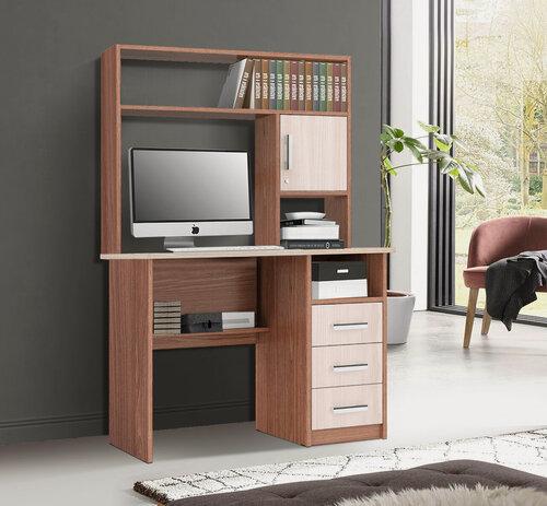 Изображение товара Компьютерный/письменный стол с надстройкой СК-9, цвет Шимо тёмный/Светлый, Ш102хГ70хВ160 см.