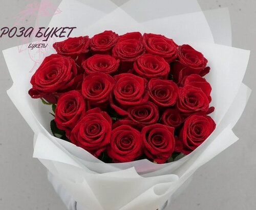 Изображение товара Букет цветов, букет из красных роз 25 шт 70 см, долгий, красивый букет цветов, шикарный, премиум цветы, премиум букет