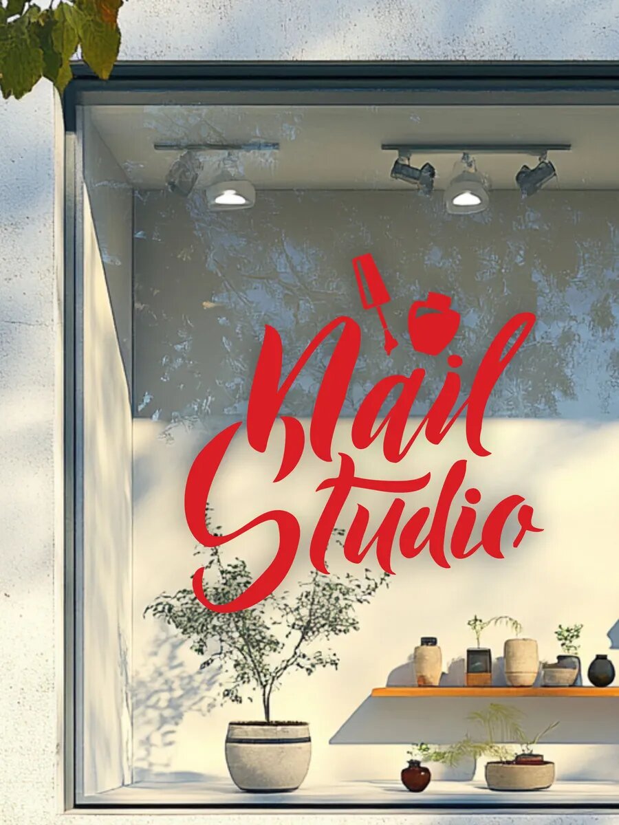 Наклейка студия красоты nail studio — фото 1