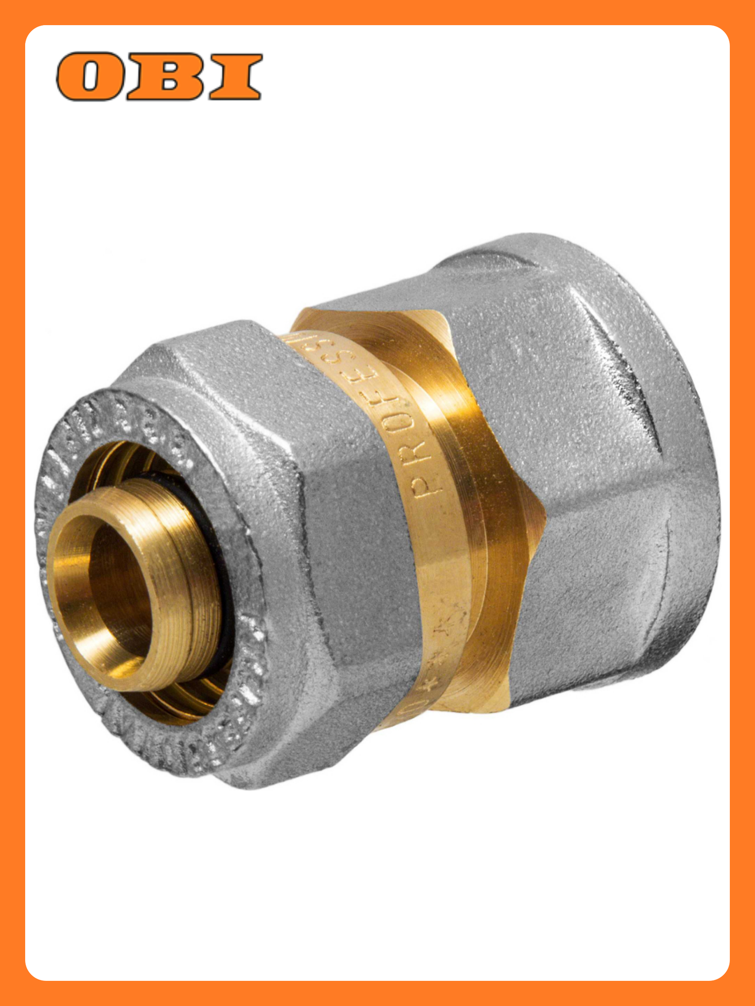 Соединитель Rvc 16 x 1/2" муфта латунь никелированный 26 см