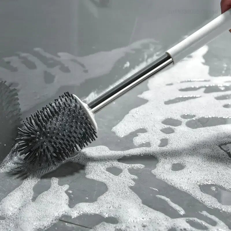 Ершики Туалетные Xiaomi Xiaomi силиконовая щетка для унитаза TPR с пинцетом, аксессуары для ванной комнаты, настенная щетка для унитаза, инструменты для чистки щетки для пола, circular