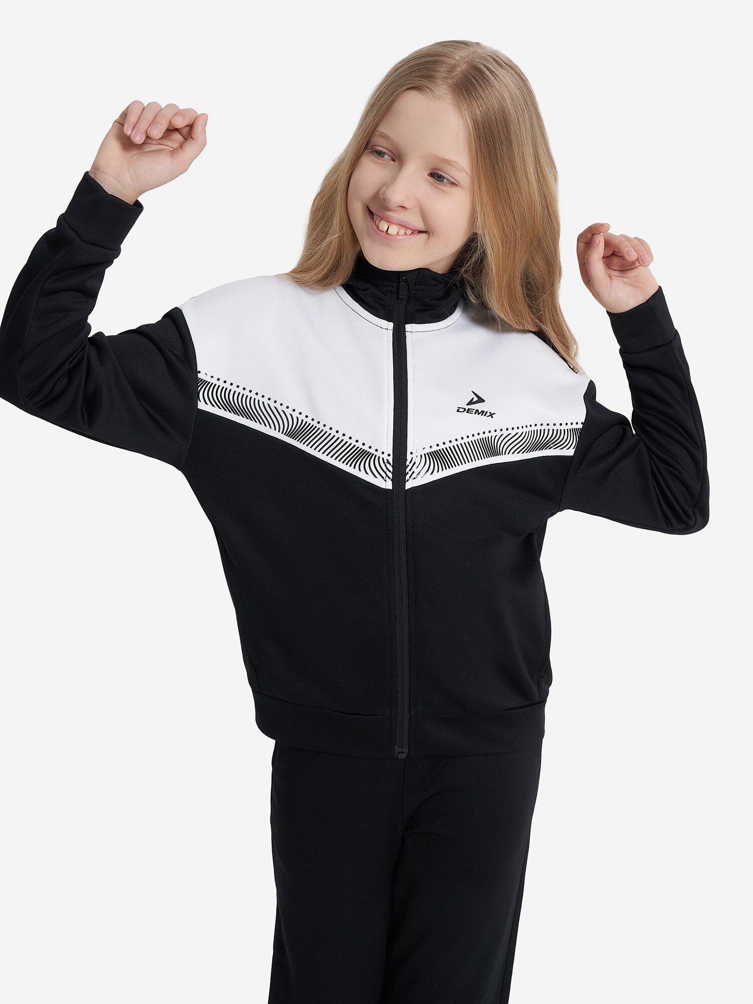 Костюм спортивный Demix, размер 146-152, черный, белый — фото 1