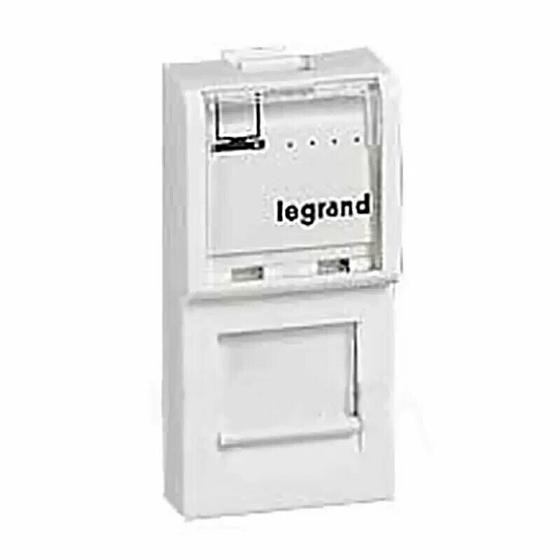 Розетка Legrand Mosaic RJ45 Ftp, для интернета, скрытая установка, белая 74288