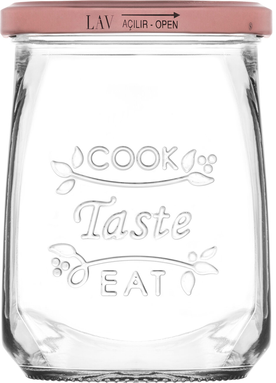 Банка для хранения LAV TASTY, стекло, 550 мл, 8,2 см х 11 см