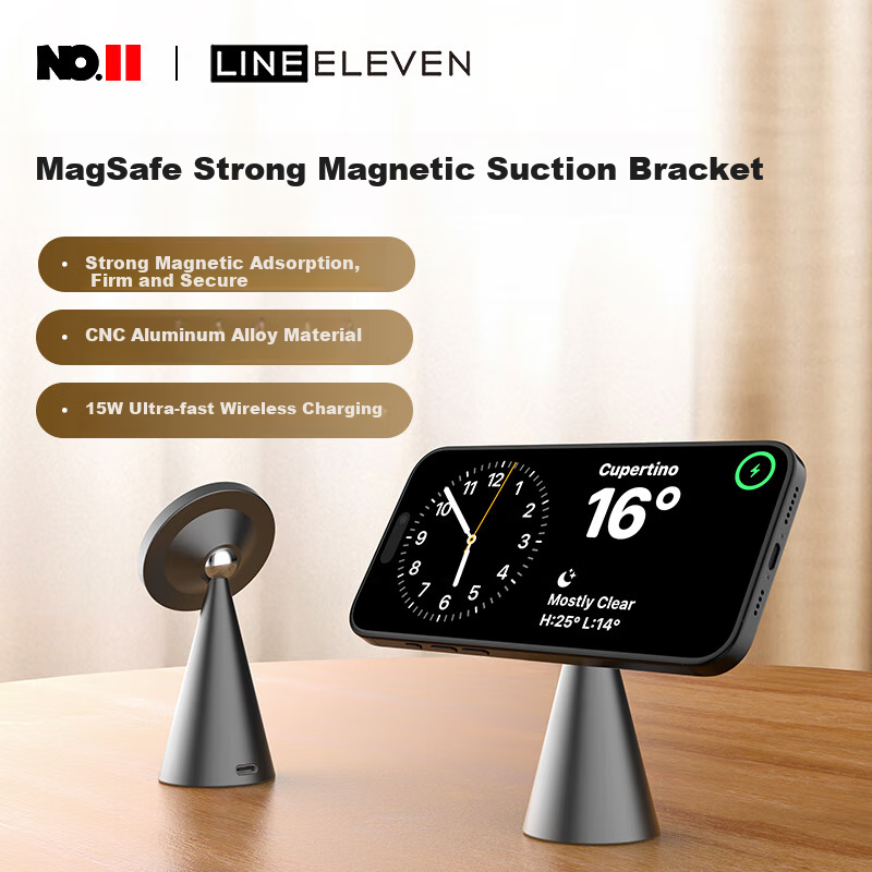 11th Generation Magnetic Phone Stand Multifunctional Wireless Charger Magnetic Lazy Live Streaming Drama Desktop MagSafe Stand Fast Charging Compatible