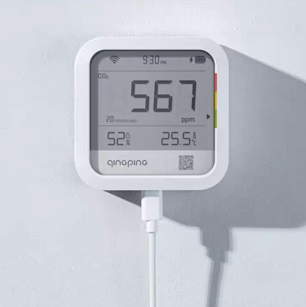 Датчики Качества И Анализаторы Воздуха Xiaomi Анализатор качества воздуха Mijia Qingping Monitor датчик углекислого газа СО2, 3 в 1 (температура, влажность, СО2)
