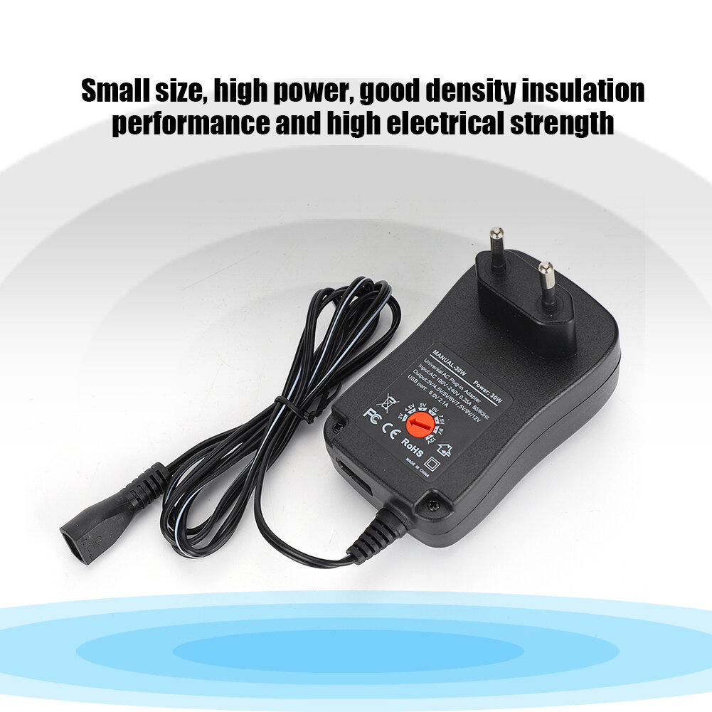 Адаптер питания 30W, универсальный с регулируемым напряжением 3-12V, 9 разъемов DC