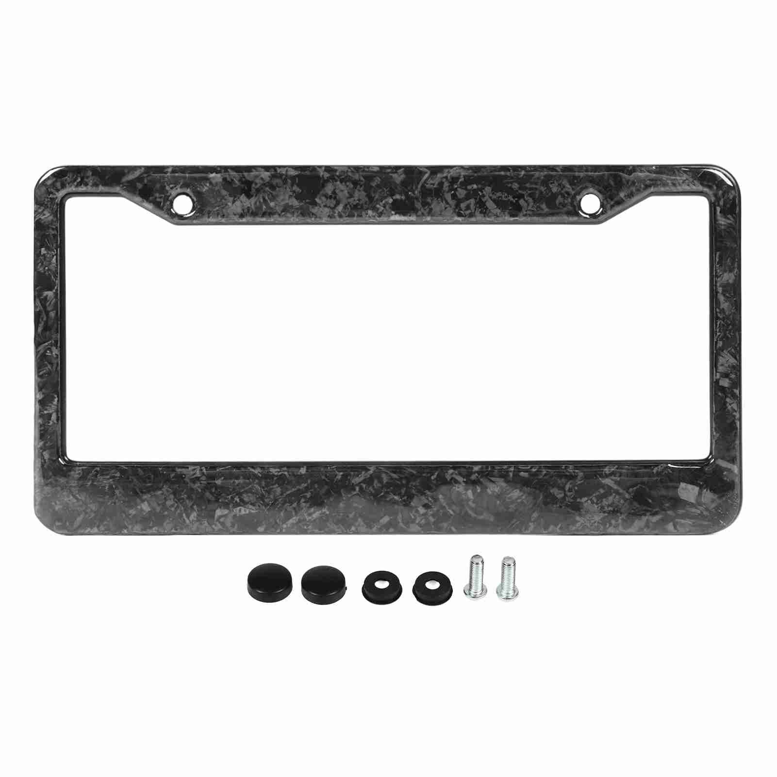License Plate Frame Bright Forged Carbon Fiber Universal Replacement for Tesla Model 3 Y S