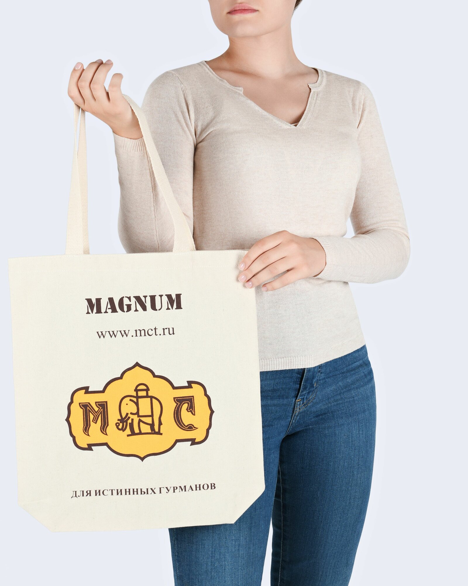 Сумка шоппер , белый — фото 1