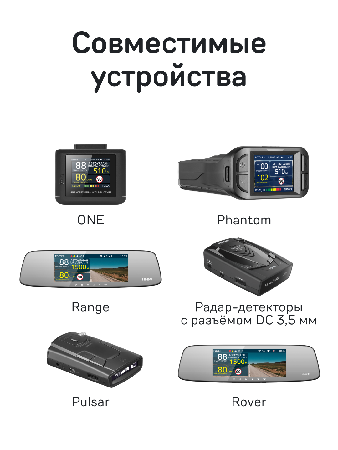 Адаптер питания iBOX POWER USB RC3 для радар-детекторов и комбо-устройств, с DC 3,5 — фото 1