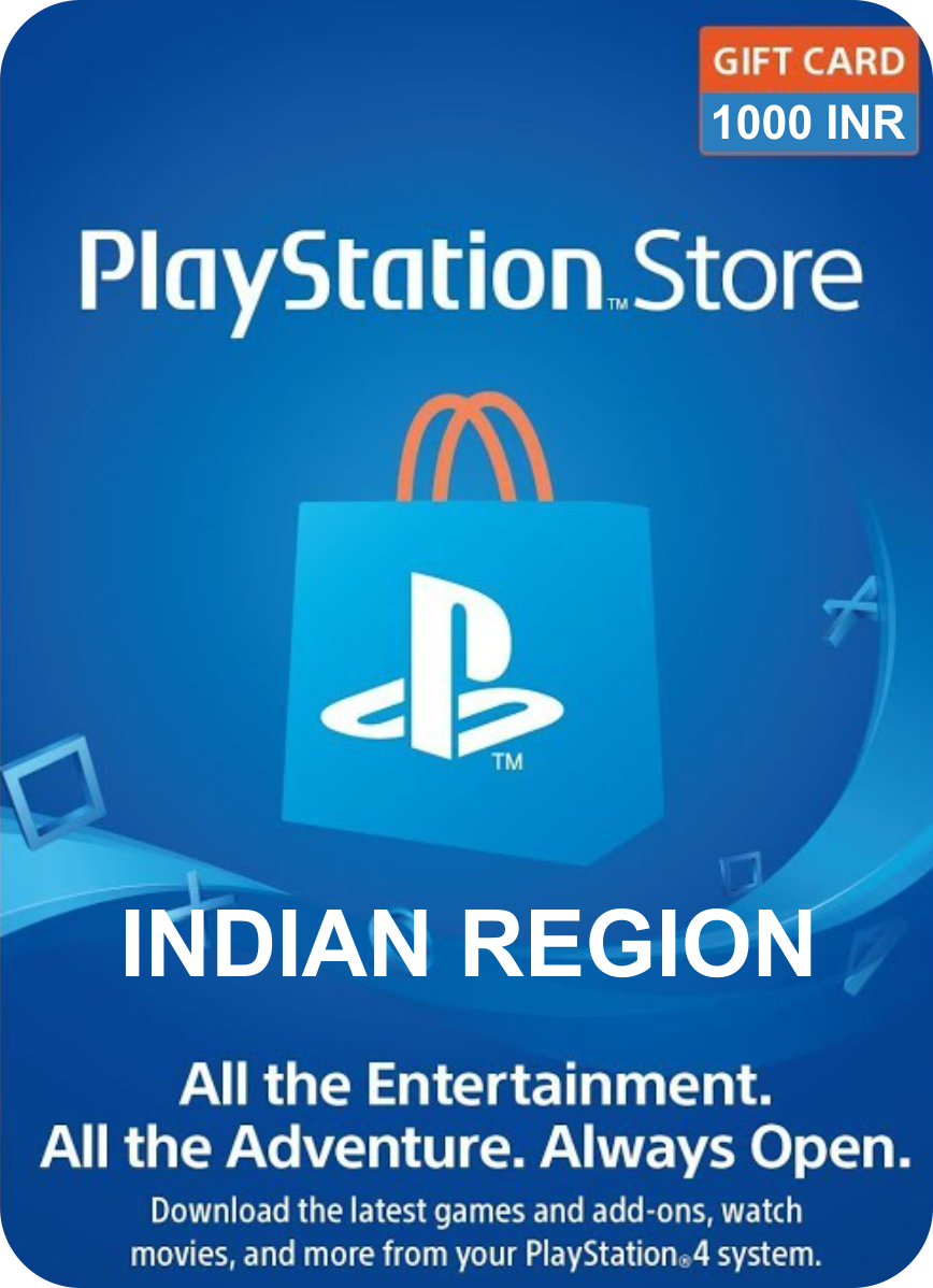 Подарочная карта PlayStation Store 1000 INR Индия / Gift Card Playstation Store 1000 INR India